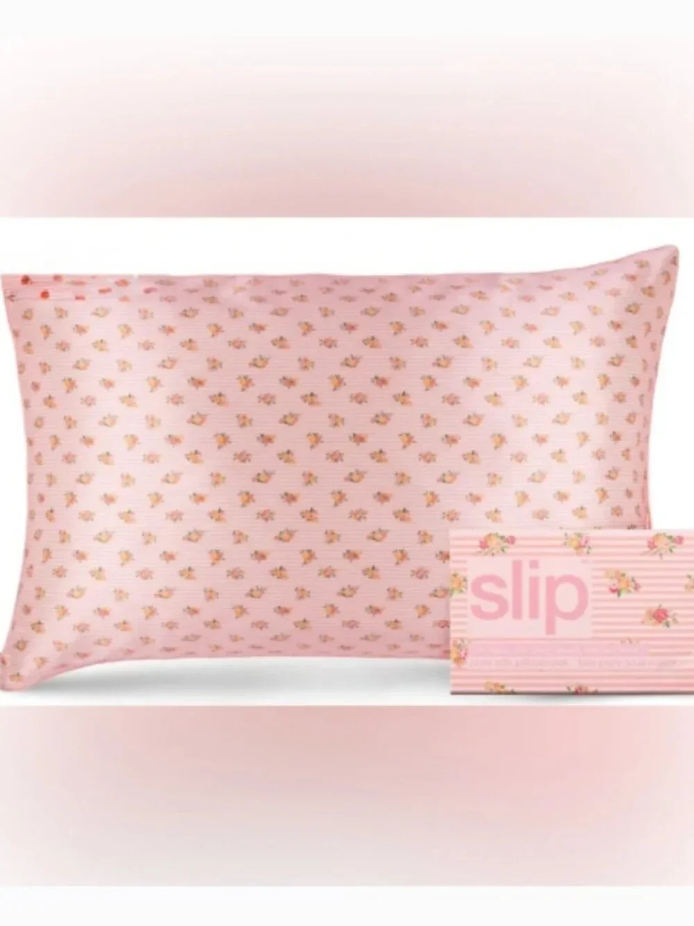 Slip Silk Pillowcase Petal Pink Pattern 20